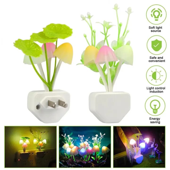 Mushroom LED Night Light – Soft, Colorful, and Energy-Saving Glow