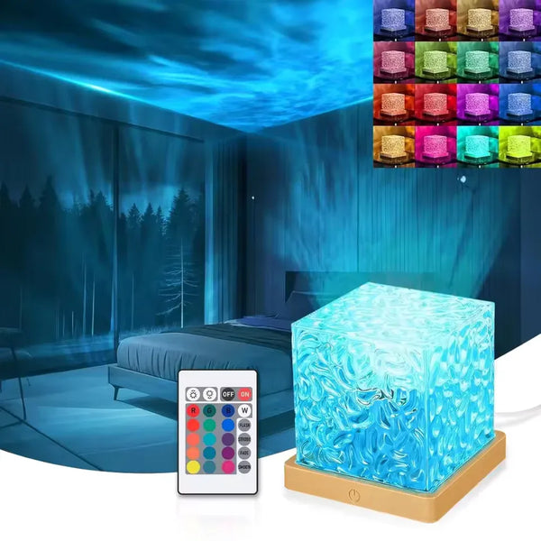 Ocean Wave Aurora Projector Light (16 Colors) - With Remote - Power World